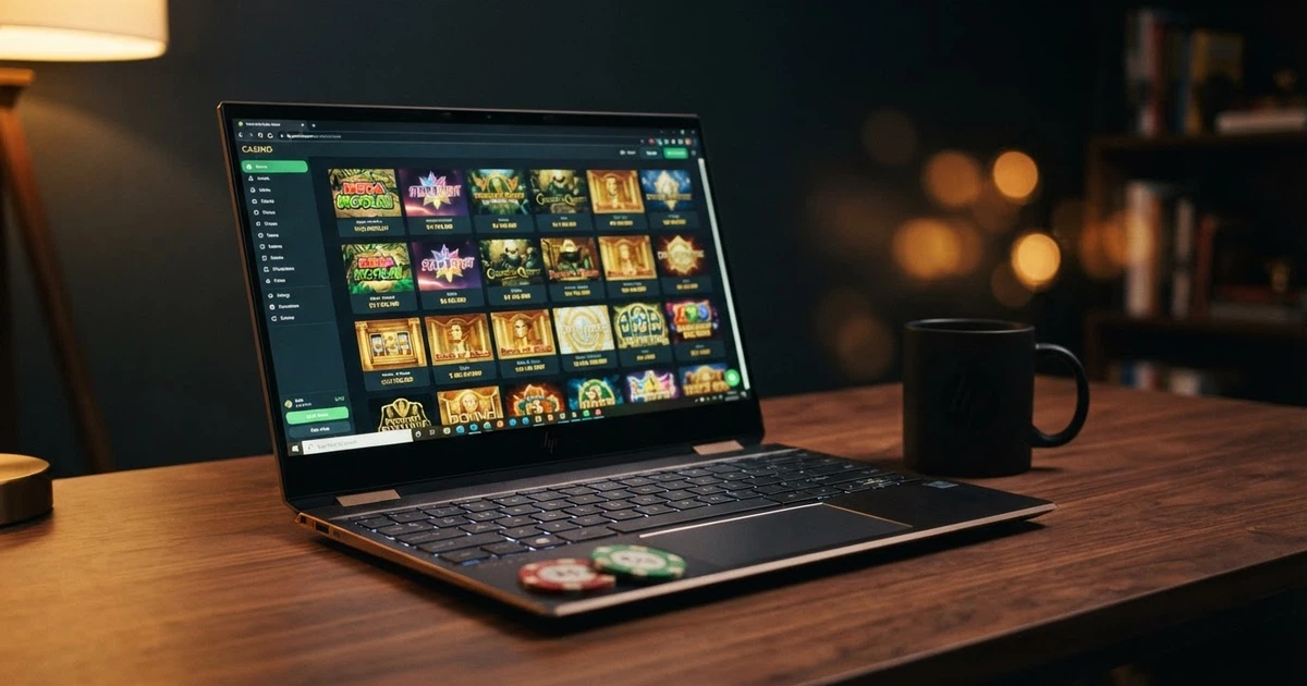 Capture d'écran d'un casino en ligne affichant une sélection de machines à sous du fournisseur Pragmatic Play sur fond sombre