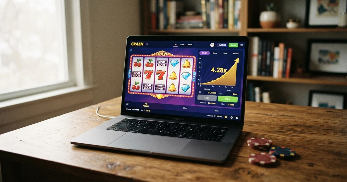 Capture d'écran d'un comparatif de casinos bitcoin affiché sur un écran d'ordinateur, avec des logos d'opérateurs et des offres de bonus en surimpression