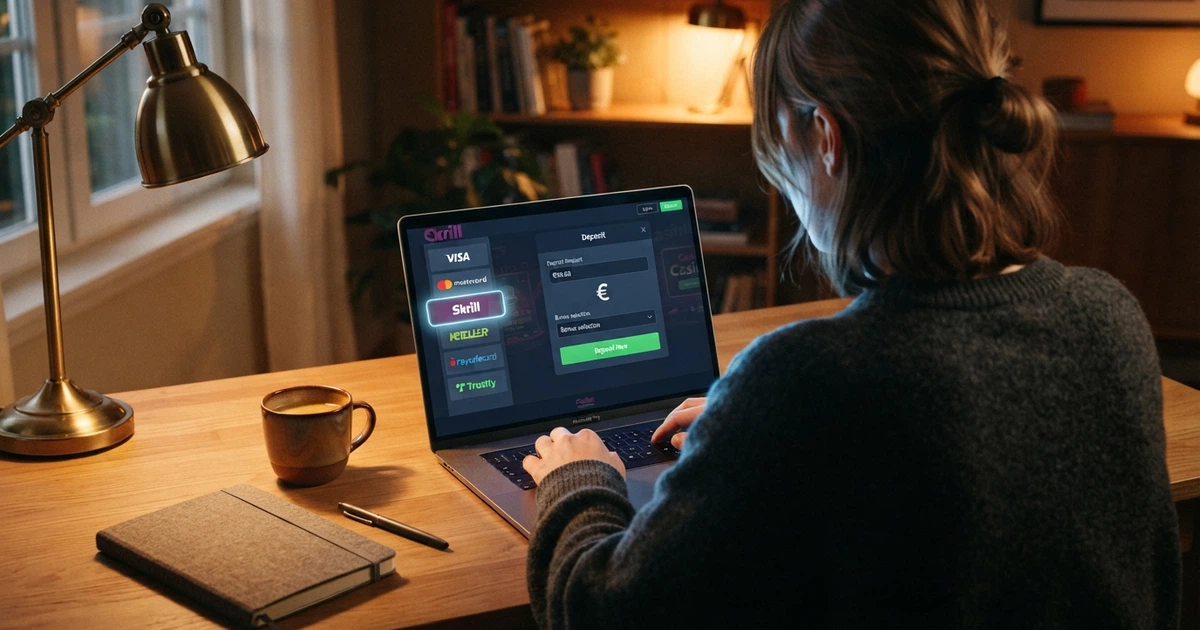 Interface de paiement d'un casino en ligne affichant EcoPayz parmi les options de dépôt, avec le logo Payz visible dans la caisse