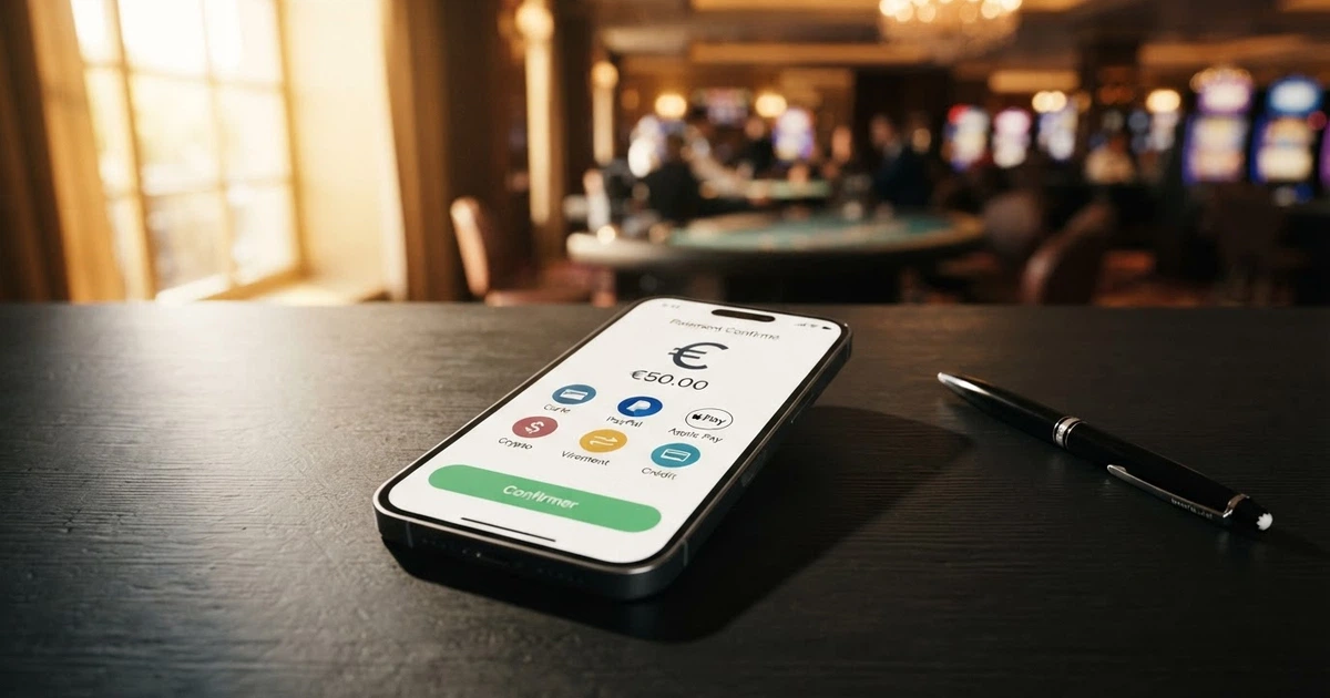 Interface de paiement Trustly sur l'écran d'un casino en ligne, avec le logo Trustly et une liste de banques partenaires