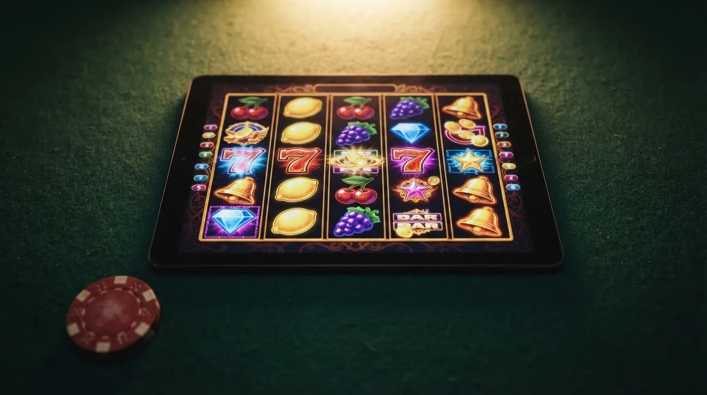 Écran de casino en ligne affichant une grille de machines à sous colorées avec une barre de recherche par fournisseur