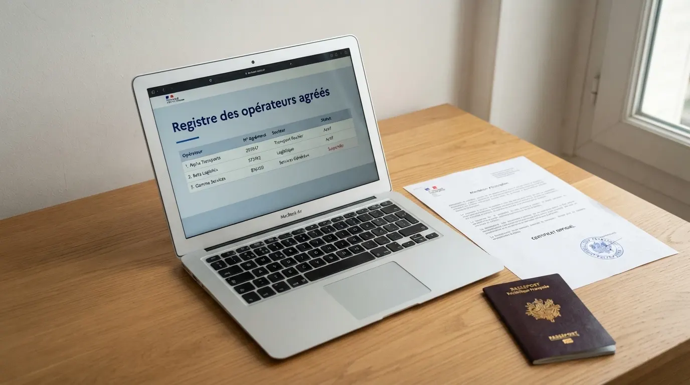 Interface de consultation d'un registre officiel et page réglementaire portant le cadre légal français des jeux d'argent en ligne