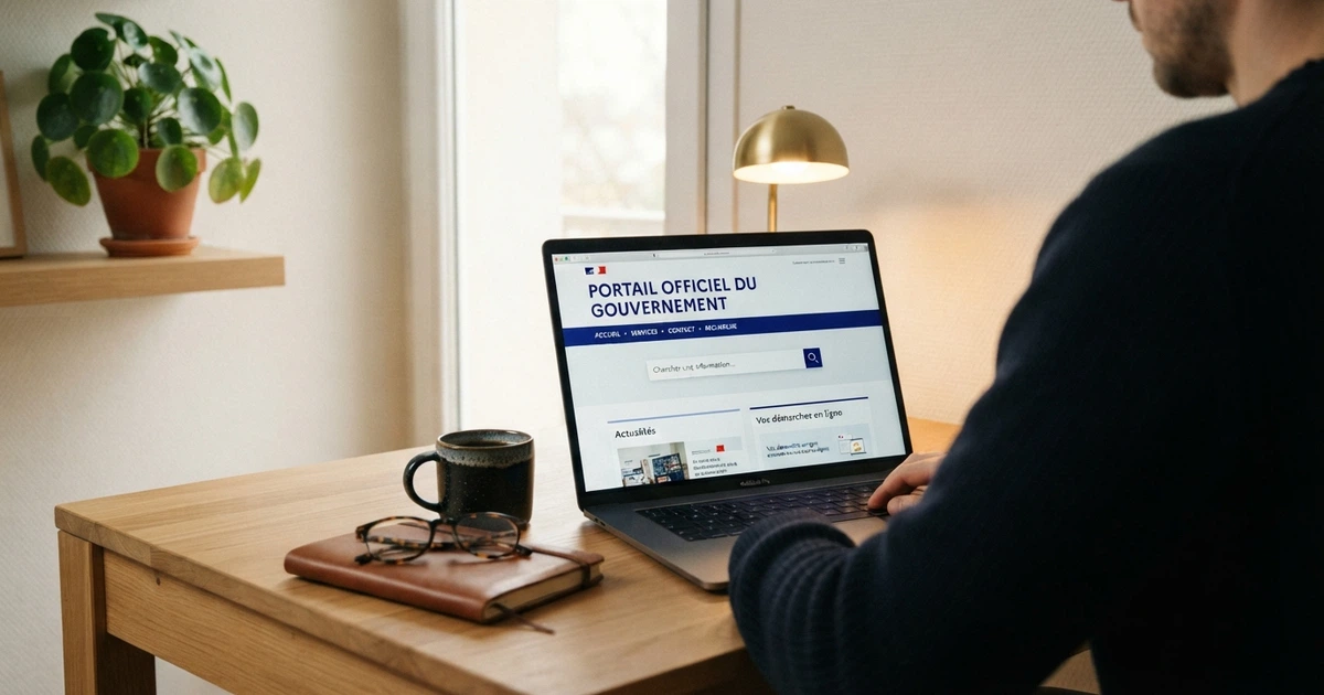 Une personne consultant la page de levée d'interdiction volontaire de jeux sur le site de l'ANJ, écran d'ordinateur affichant le formulaire officiel