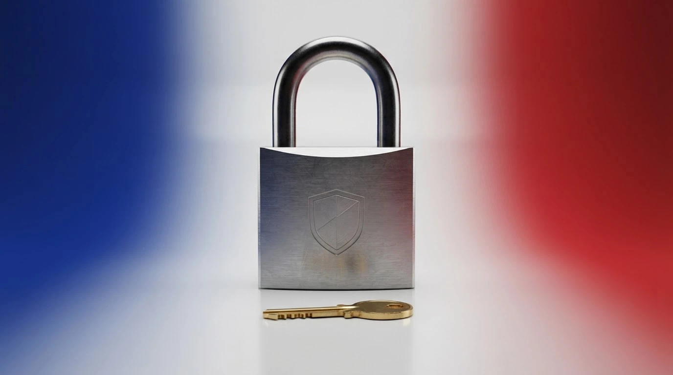 Logo de l'Autorité nationale des jeux sur fond du drapeau français